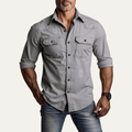 Chemise en Denim Décontractée pour Homme Millridge avec Poches Doubles