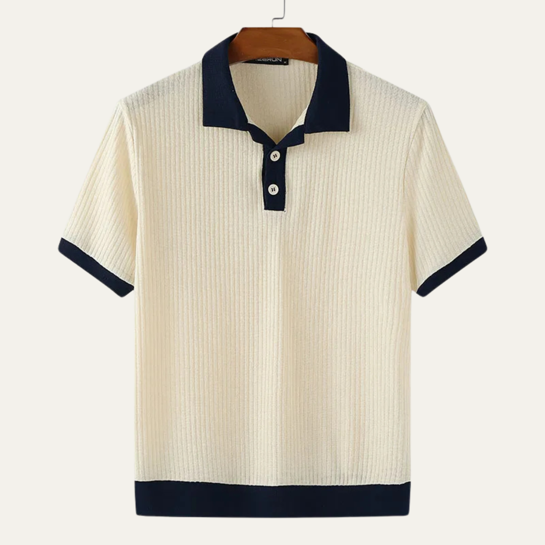 Le Polo T-Shirt en Tricot Patchwork pour Homme Monferrato