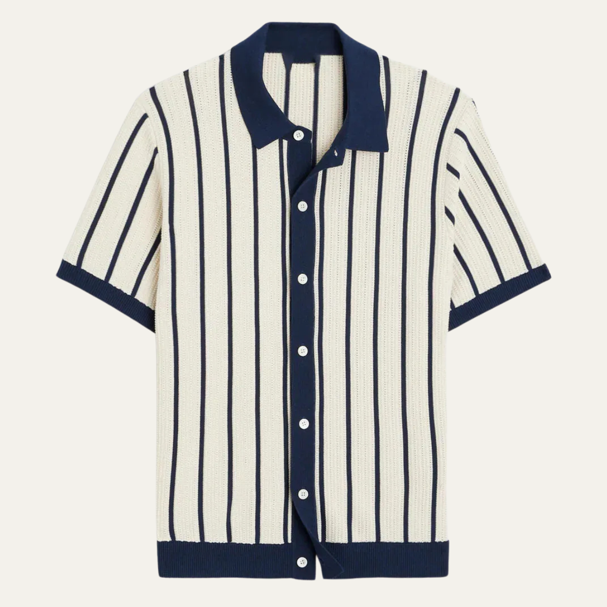 La Chemise Polo Tricotée Rayée Smart Casual pour Homme Belgravia