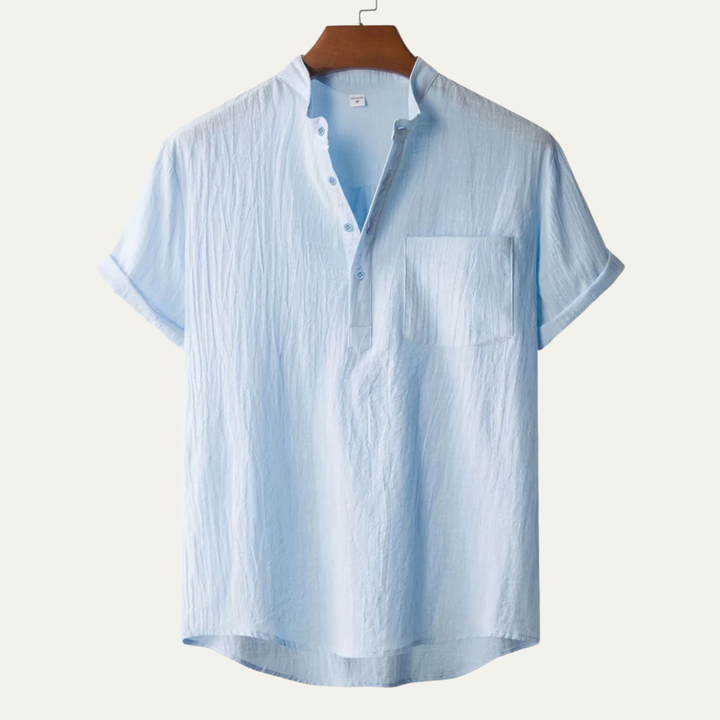 La Chemise Henley en Coton Lin d&