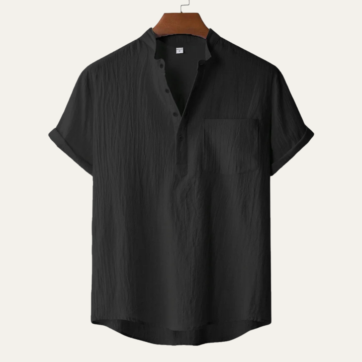 La Chemise Henley en Coton Lin d&
