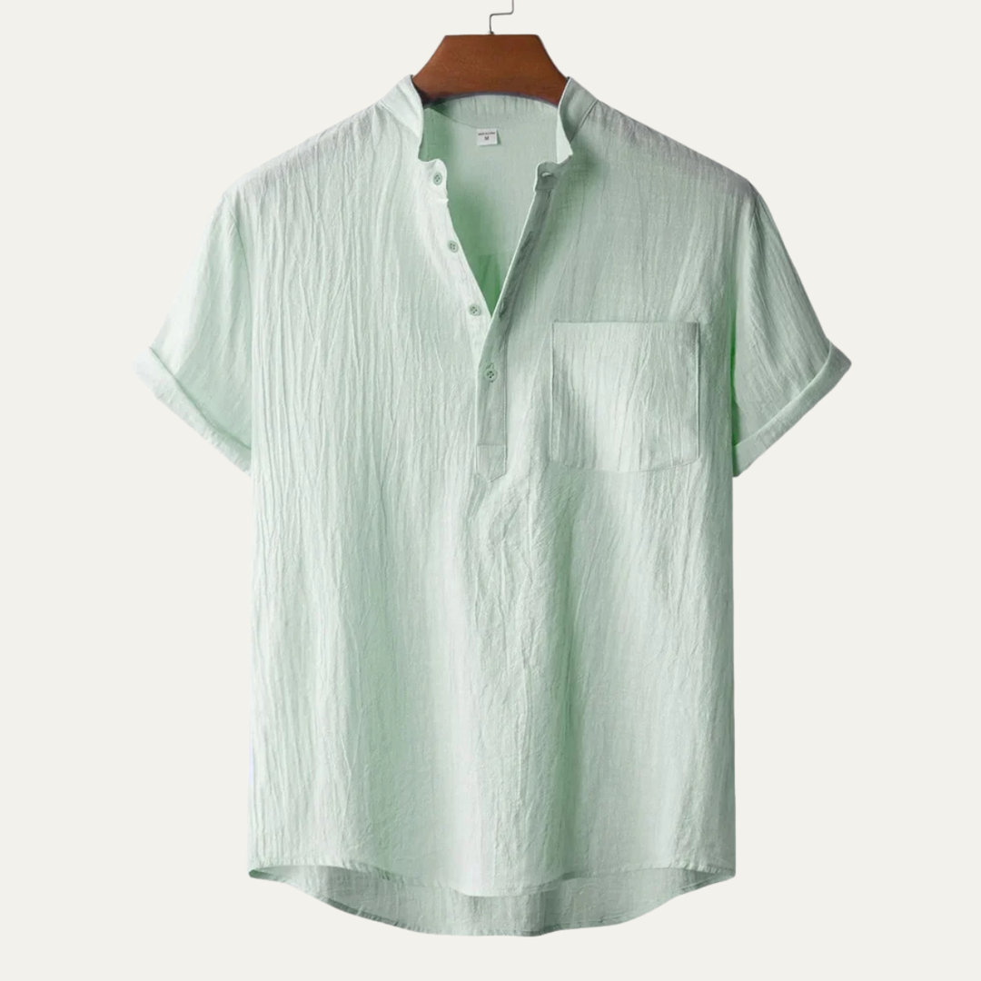 La Chemise Henley en Coton Lin d&