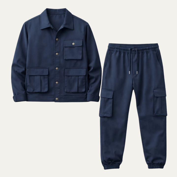 Le Set Cargo Utilitaire Décontracté pour Hommes Ravenna – Veste et Pantalons