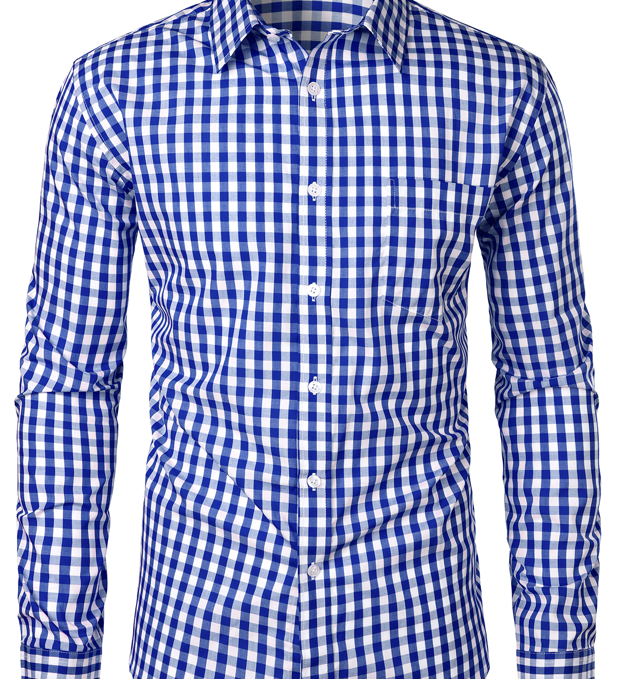 Chemise coupe classique en coton à carreaux