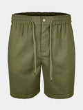 Pantalons Courts de Plage en Lin et Coton Respirants pour Homme