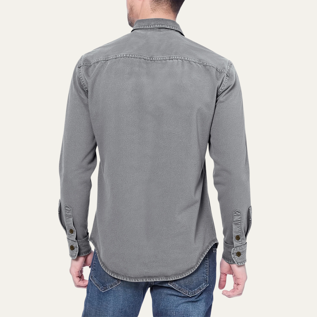 Chemise en Denim Décontractée pour Homme Millridge avec Poches Doubles