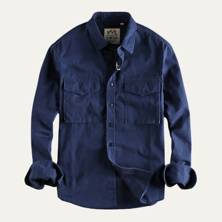 La Veste Chemise Cargo Vintage en Toile pour Homme Bellwood
