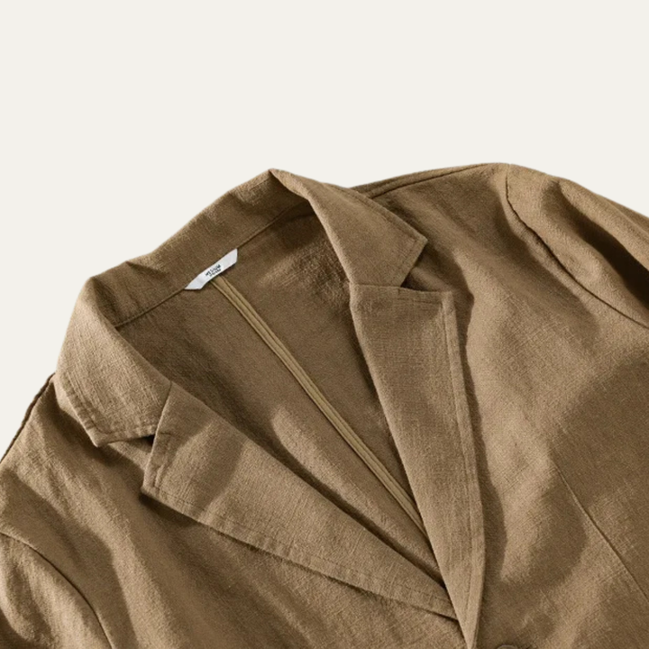 Le Blazer Casual en Lin Uni pour Homme Elmstead