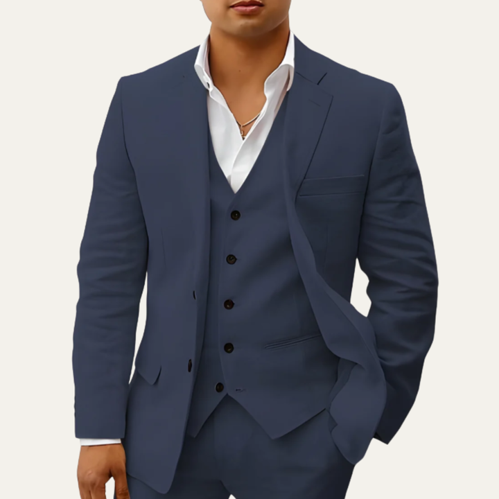 Le Costume en Lin 3 Pièces pour Hommes Oakridge – Ensemble Classique Respirant d&