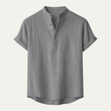 La Chemise Henley en Coton Lin d'Été pour Homme Regent