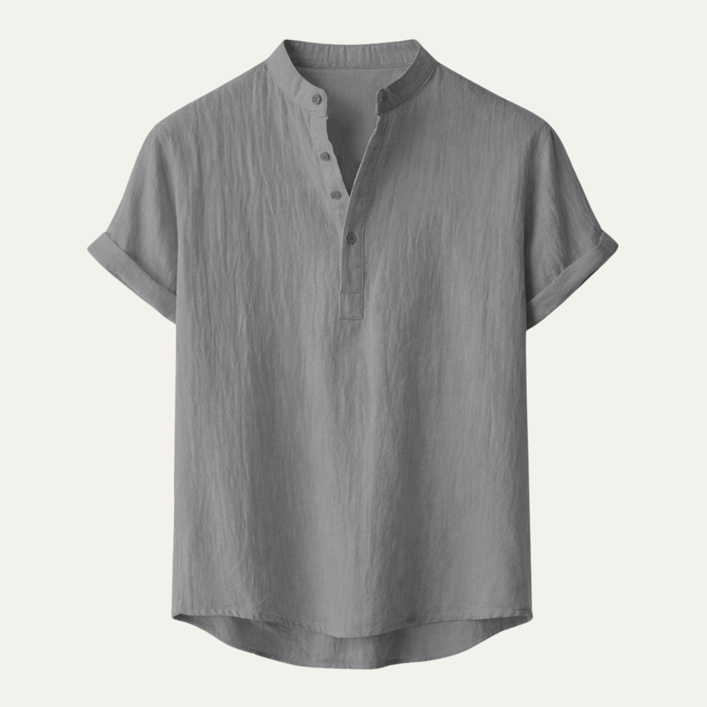 La Chemise Henley en Coton Lin d'Été pour Homme Regent