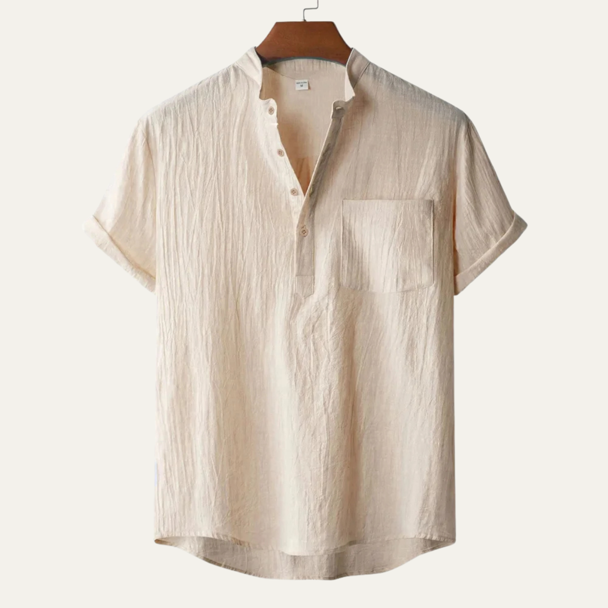 La Chemise Henley en Lin et Coton Respirant pour Homme Paddington