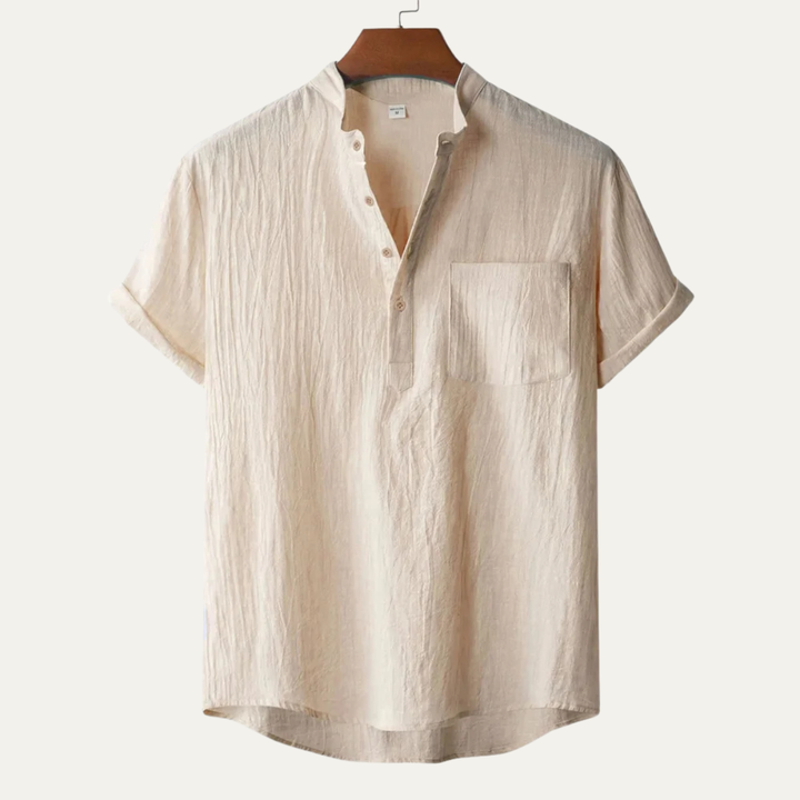 La Chemise Henley en Lin et Coton Respirant pour Homme Paddington