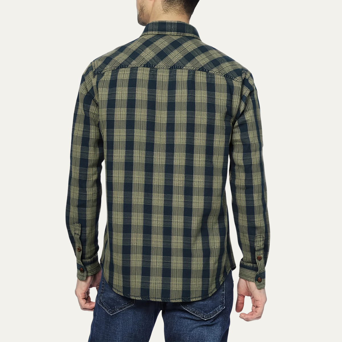 La Chemise Veste en Denim à Carreaux Vintage pour Homme Hawthorne Creek