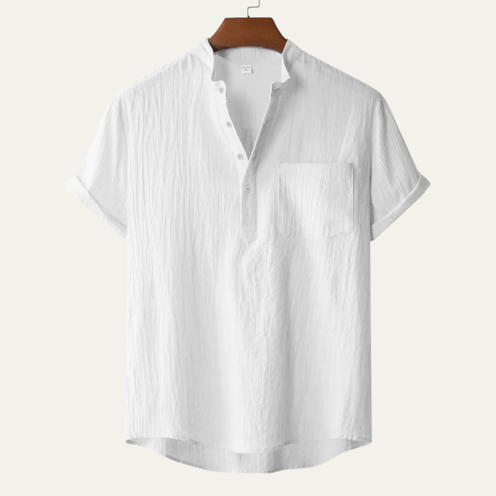 La Chemise Henley en Lin et Coton Respirant pour Homme Paddington