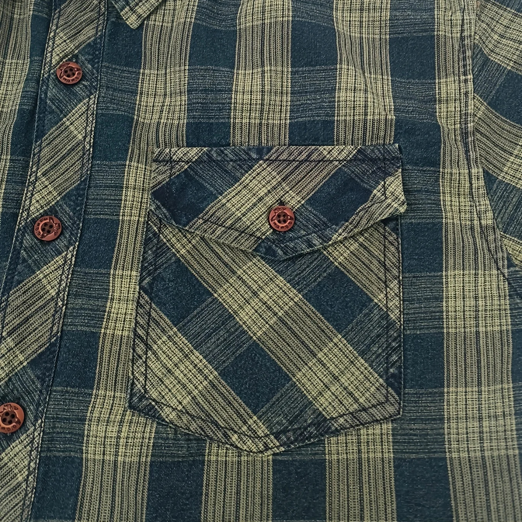 La Chemise Veste en Denim à Carreaux Vintage pour Homme Hawthorne Creek