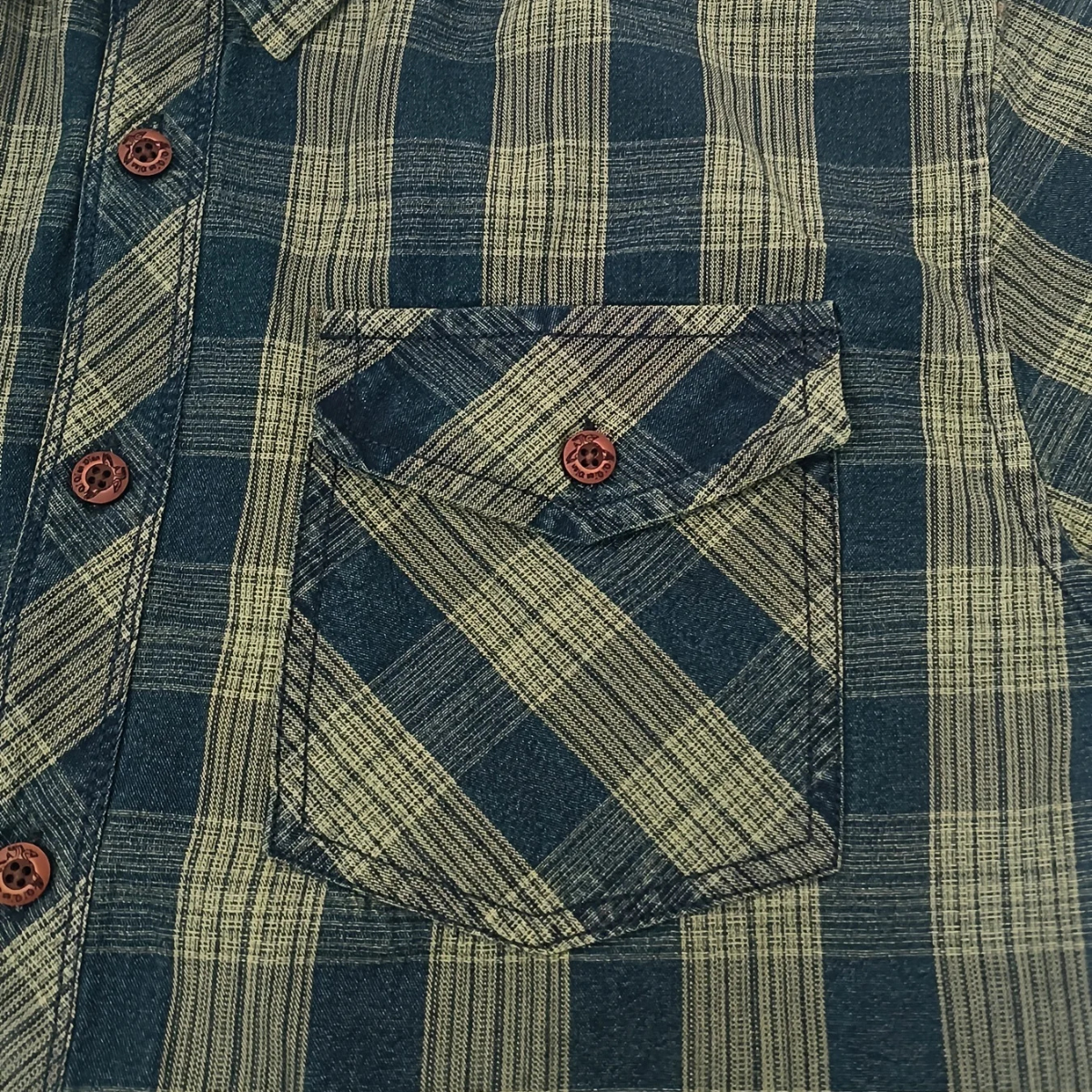 La Chemise Veste en Denim à Carreaux Vintage pour Homme Hawthorne Creek
