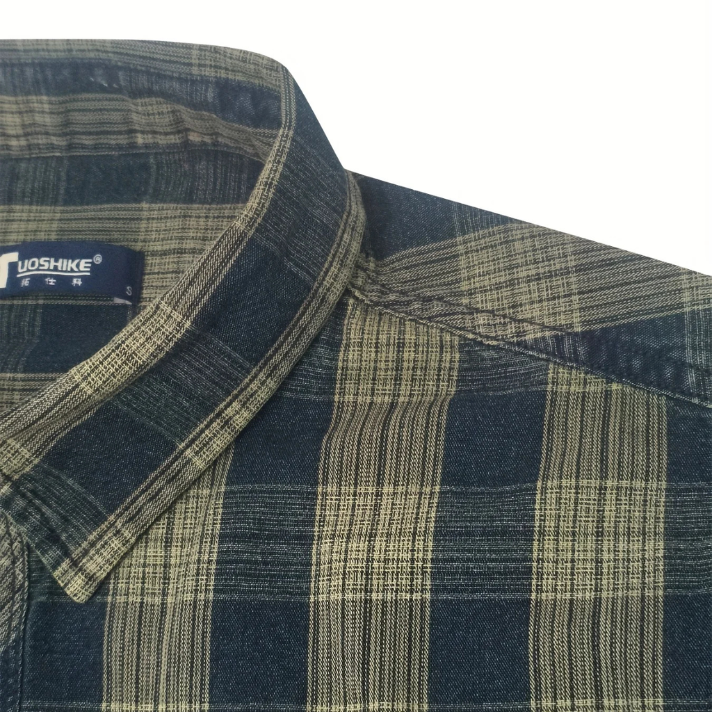 La Chemise Veste en Denim à Carreaux Vintage pour Homme Hawthorne Creek