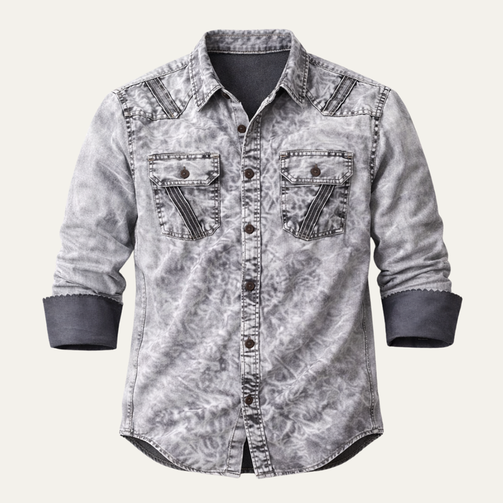 La Chemise en Jean Vintage à Boutons pour Hommes Windcrest