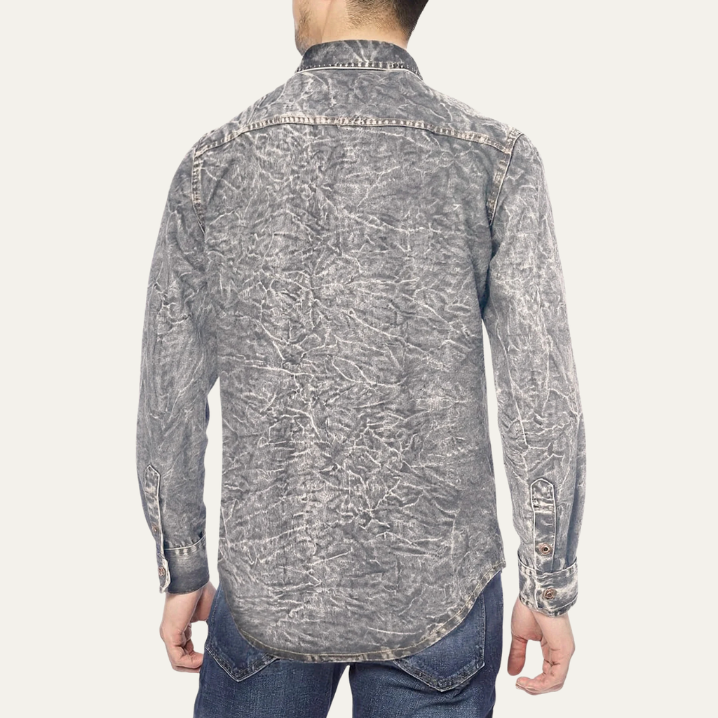 La Chemise en Jean Vintage à Boutons pour Hommes Windcrest