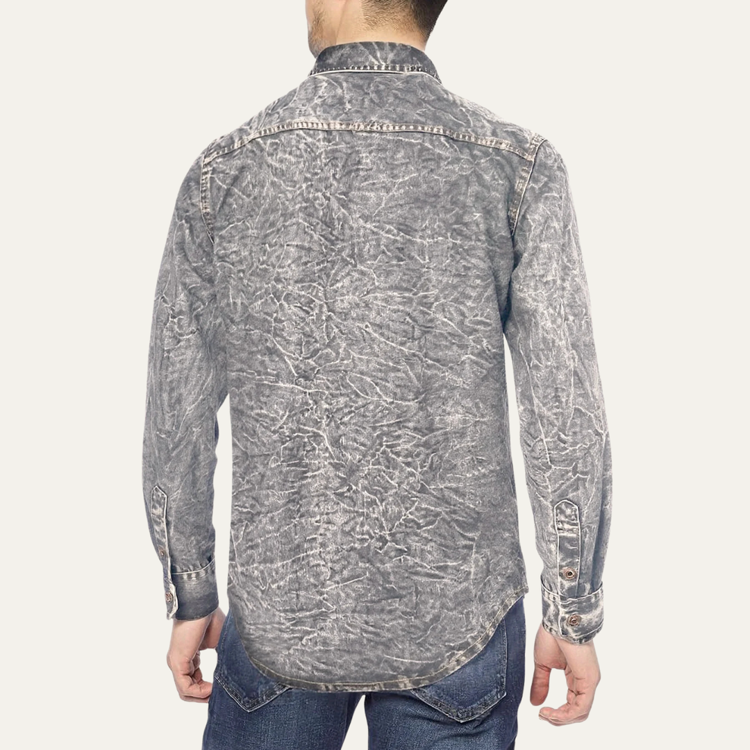 La Chemise en Jean Vintage à Boutons pour Hommes Windcrest