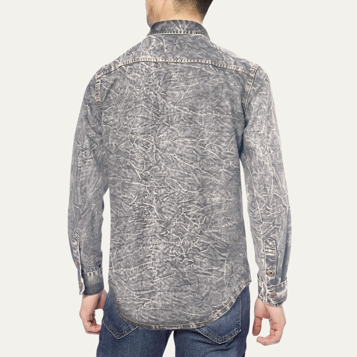 La Chemise en Jean Vintage à Boutons pour Hommes Windcrest