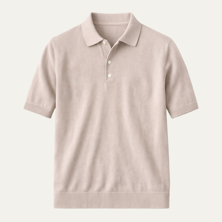 La chemise polo tricotée décontractée d&