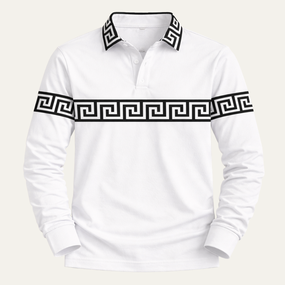 Le polo décontracté slim fit pour homme à imprimé clé grec Ortisei