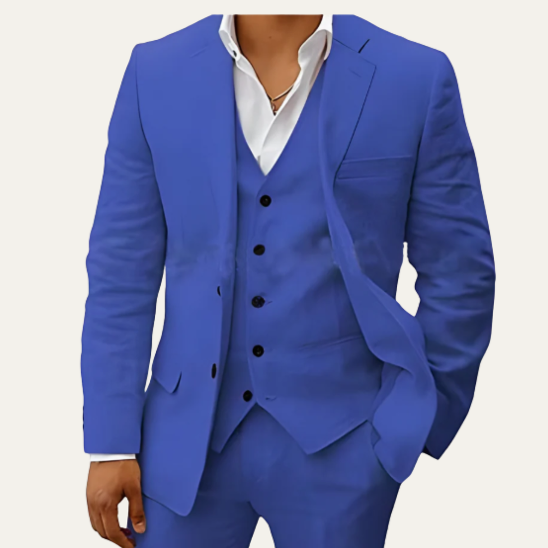 Le Costume en Lin 3 Pièces pour Hommes Oakridge – Ensemble Classique Respirant d&