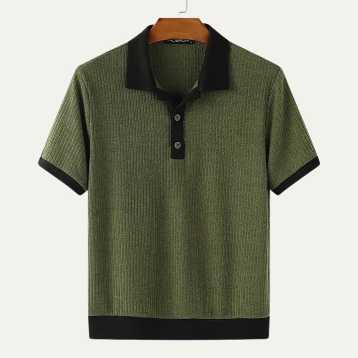 Le Polo T-Shirt en Tricot Patchwork pour Homme Monferrato