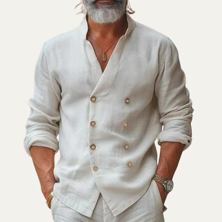 La Chemise Vintage à Col Montant Croisée pour Homme Silverbrook Ridge