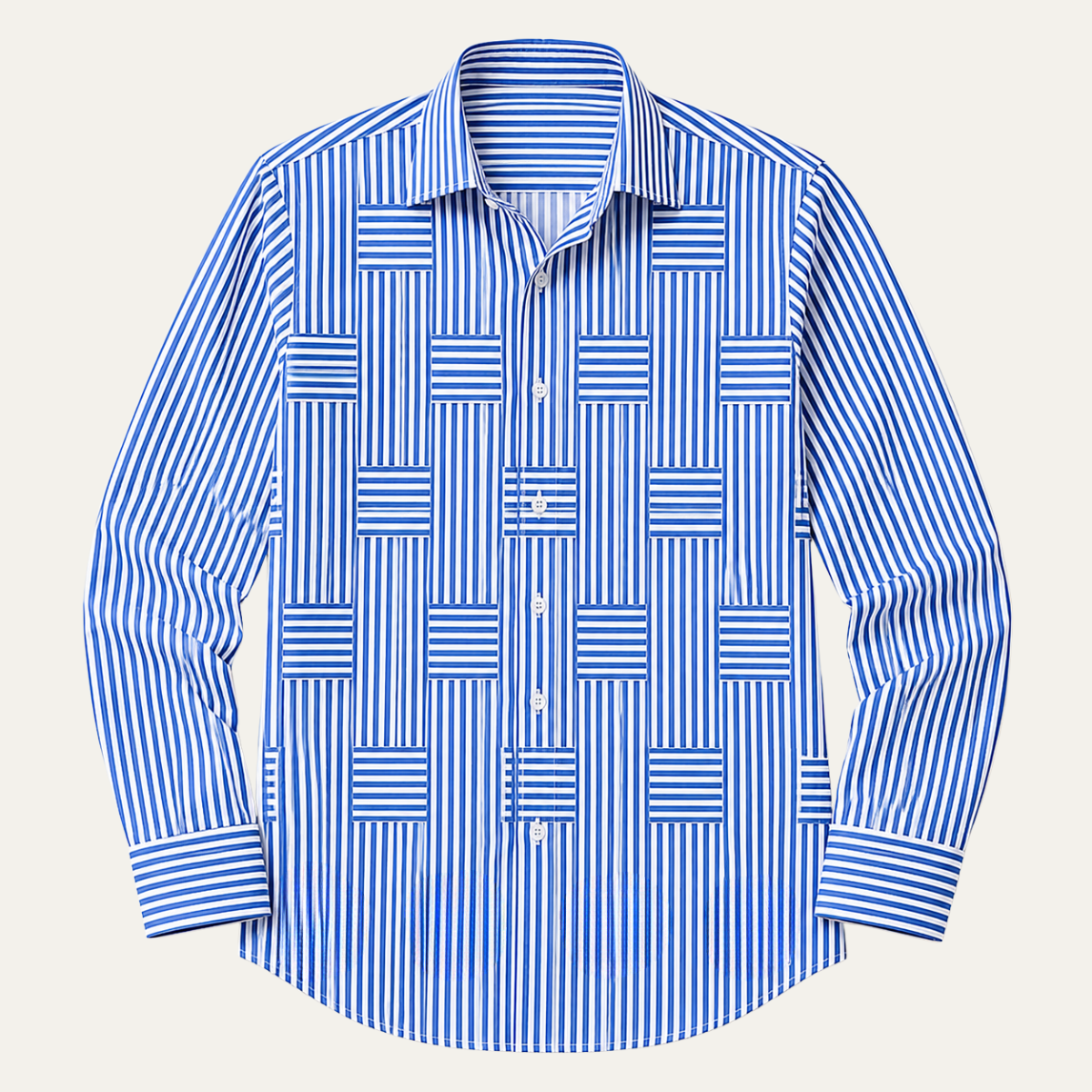 La Chemise Décontractée Rayée Résistante aux Froissements pour Hommes Foxborough
