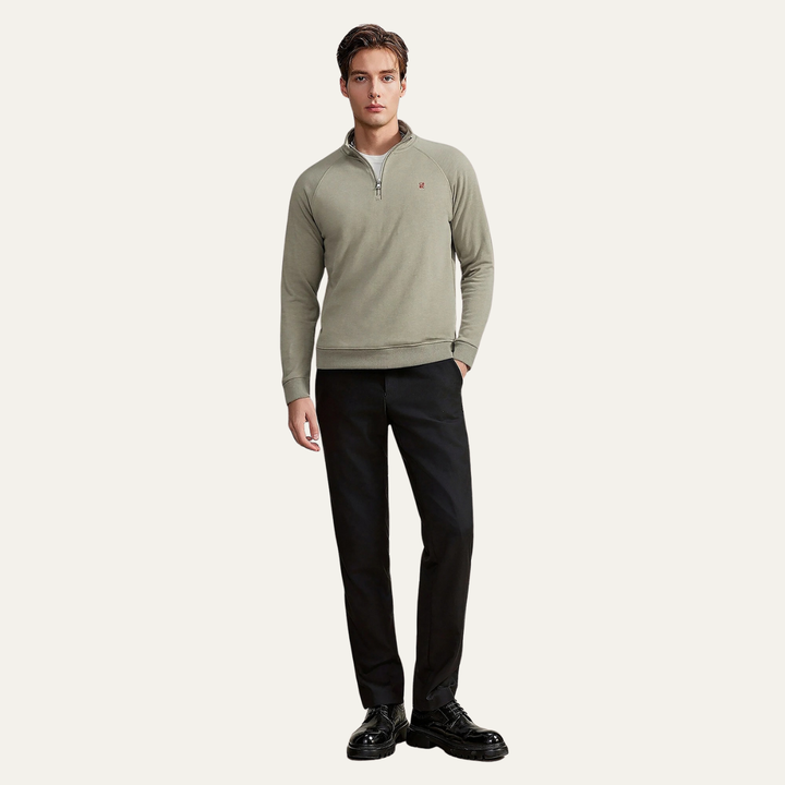 Le Sweat-shirt Casual à Manches Longues et Col Zippé pour Homme Blackwell