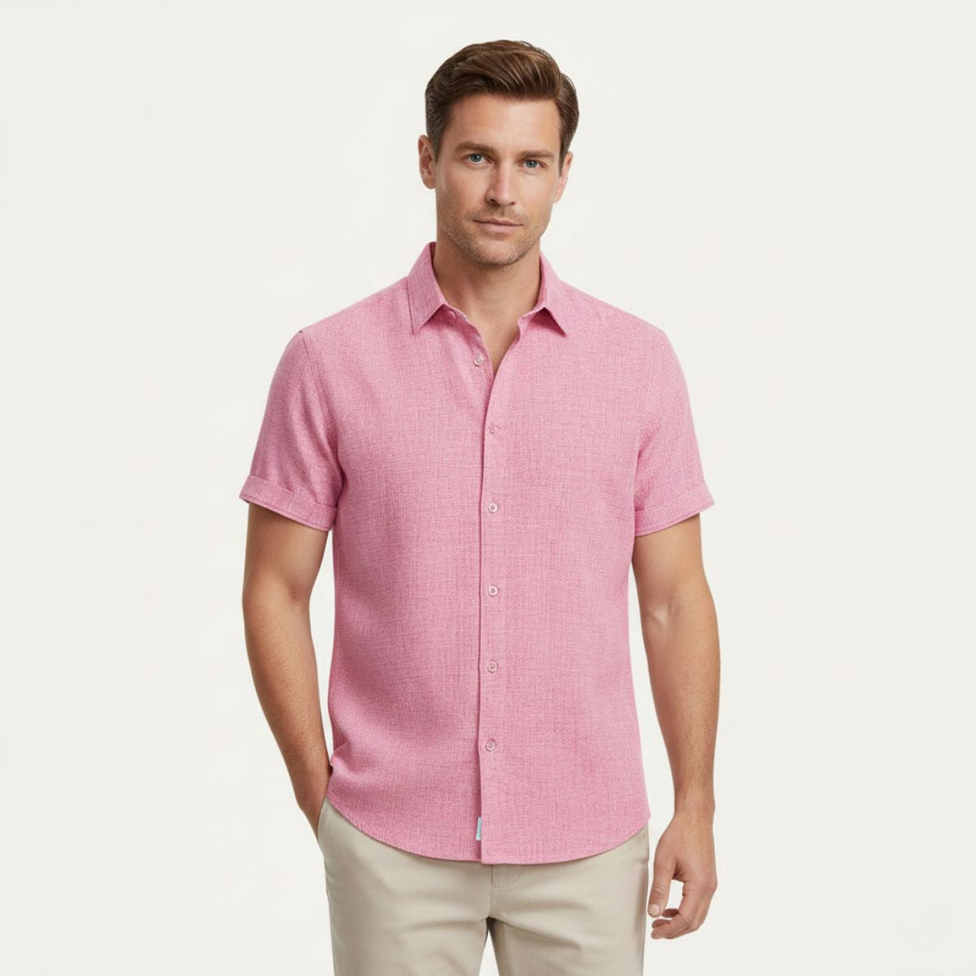 La Chemise en Lin à Manches Courtes Monaco pour Hommes