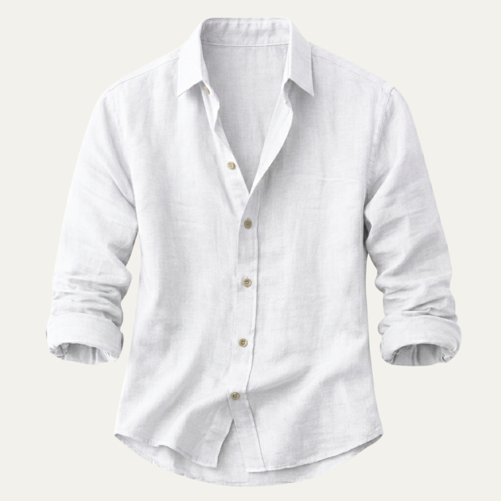 La Chemise Boutonnée en Lin Tendance pour Hommes Meadowrun