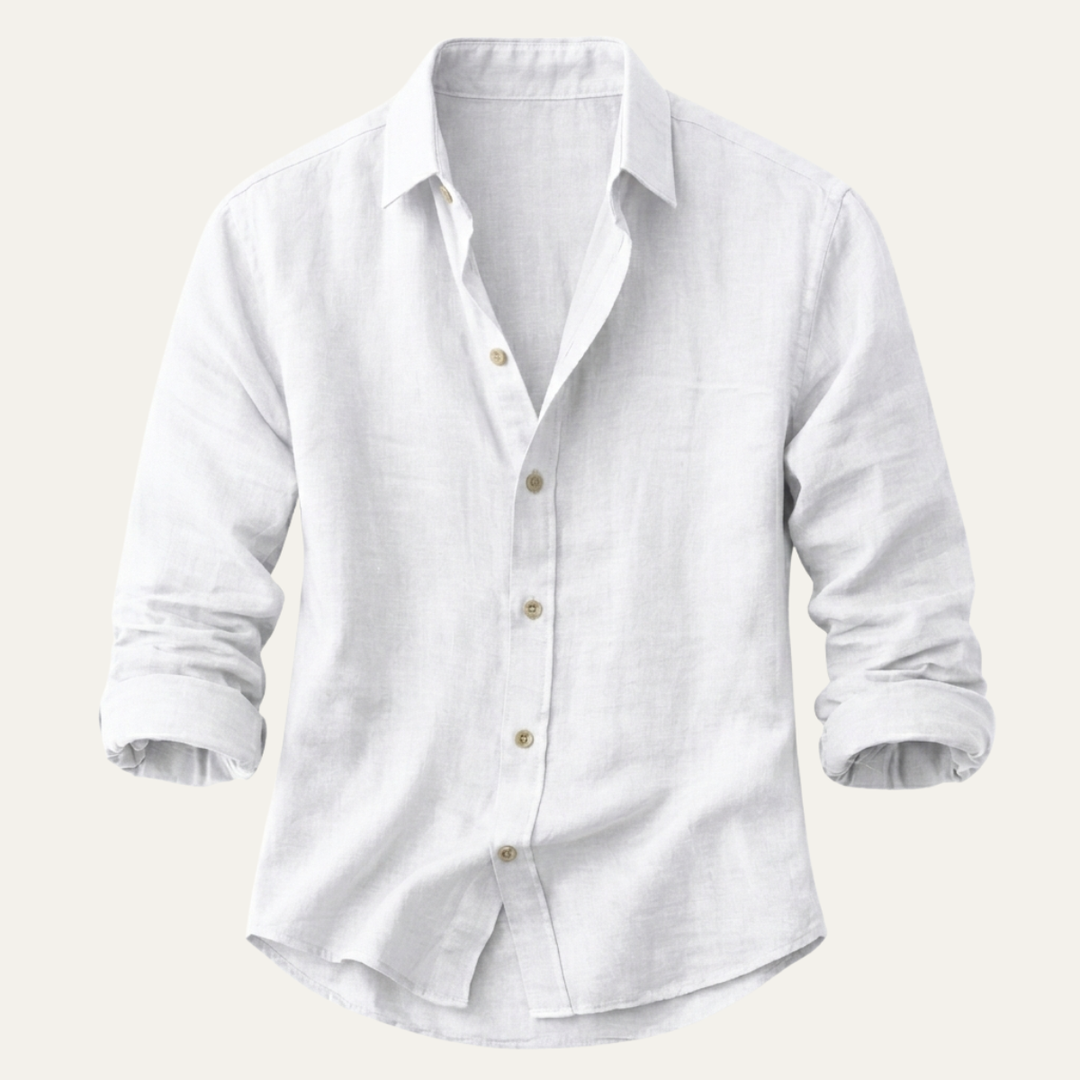La Chemise Boutonnée en Lin Tendance pour Hommes Meadowrun