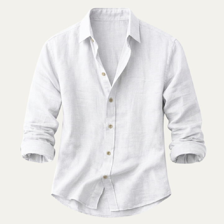 La Chemise Boutonnée en Lin Tendance pour Hommes Meadowrun