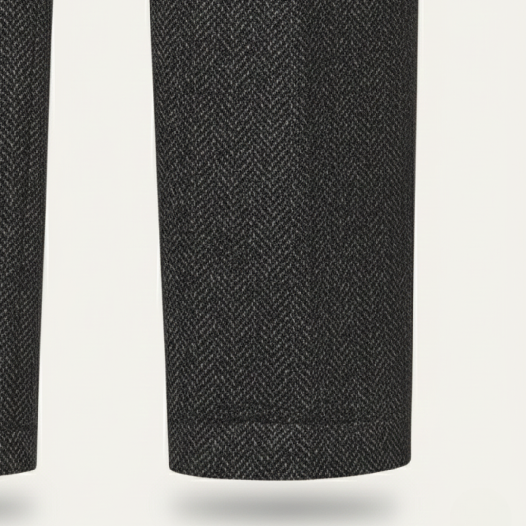 Le Costume 3 Pièces en Tweed pour Hommes Norwood – Veste Herringbone Ajustée, Gilet &amp; Pantalon