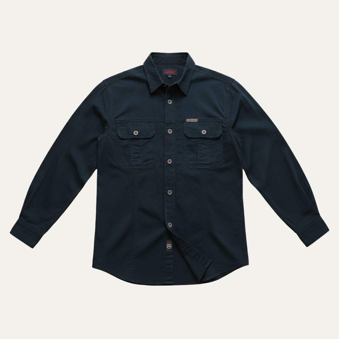 La Chemise Cargo Douce à Multi Poches de Couleur Unie pour Homme Cedarfield
