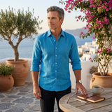 La chemise décontractée en lin léger d'été pour homme Silverwood Hill