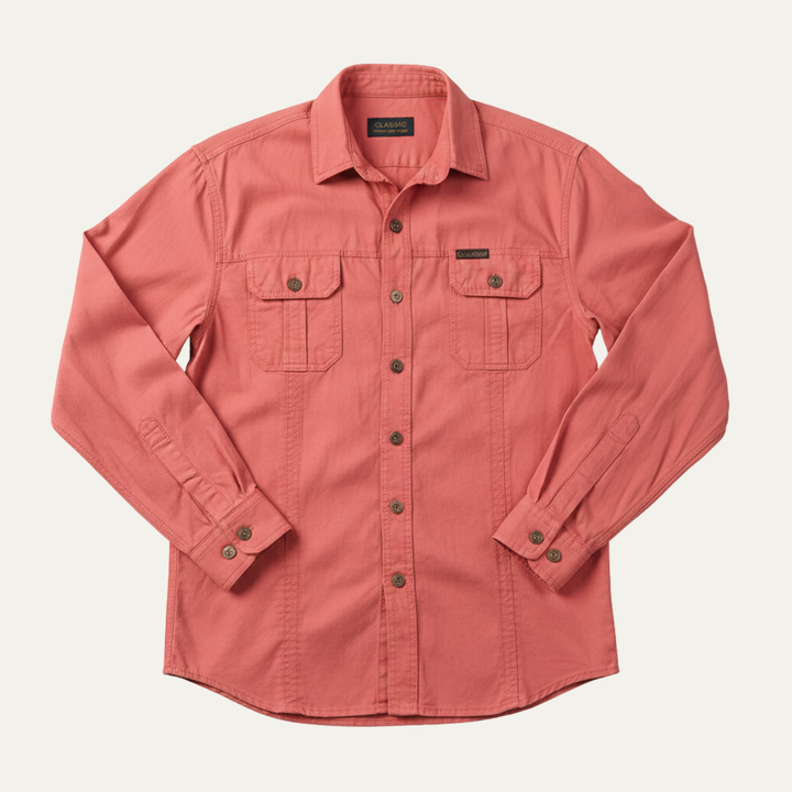 La chemise cargo en coton à poches multiples unie pour hommes Ashton Ridge