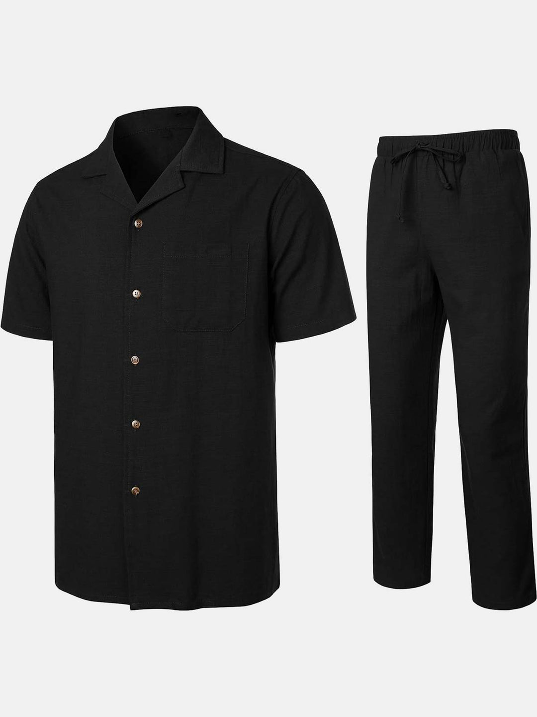 Ensemble chemise et pantalon Guayabera cubains décontractés pour homme, ensemble d&