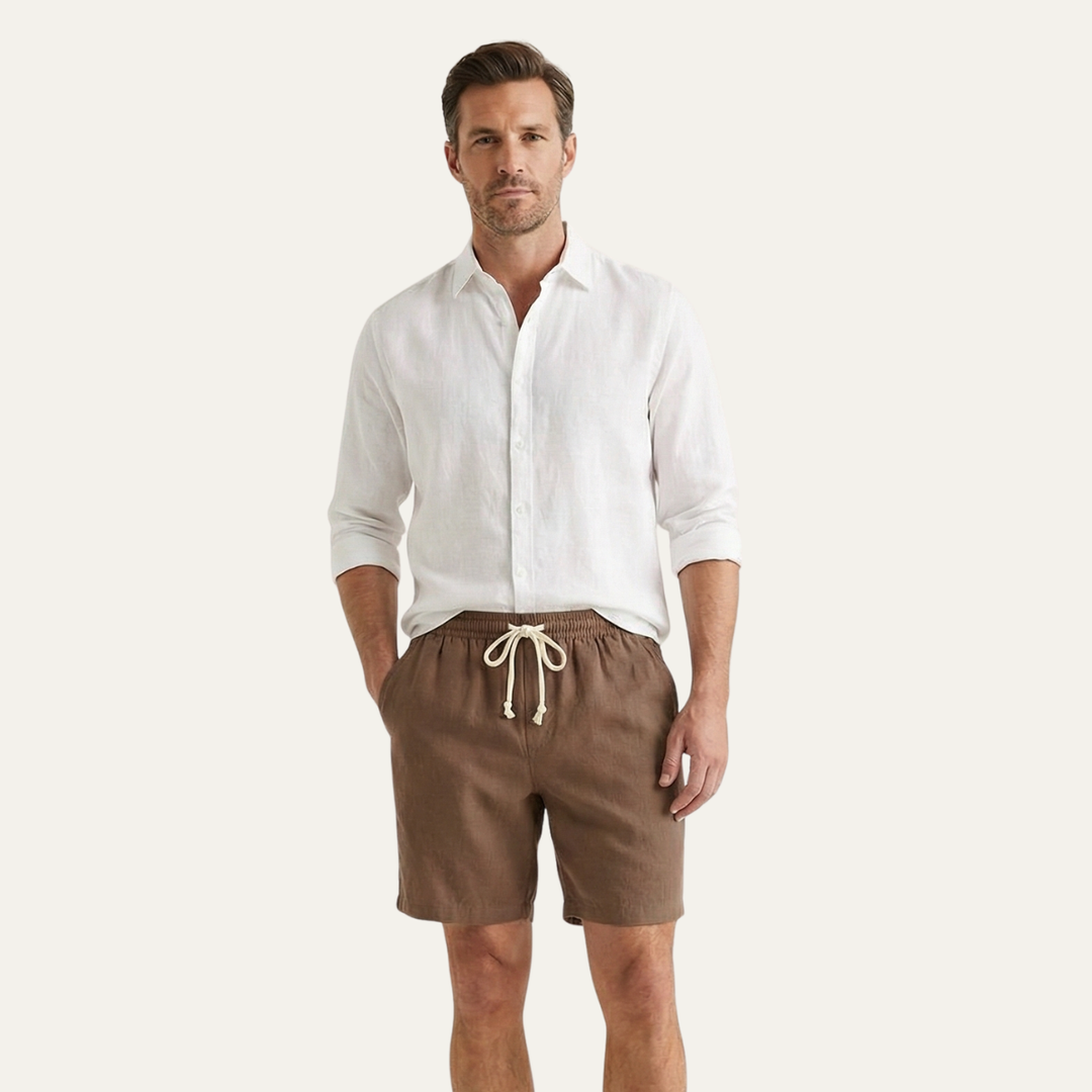 Les Shorts en Lin Rowley – Shorts à Cordon pour Hommes