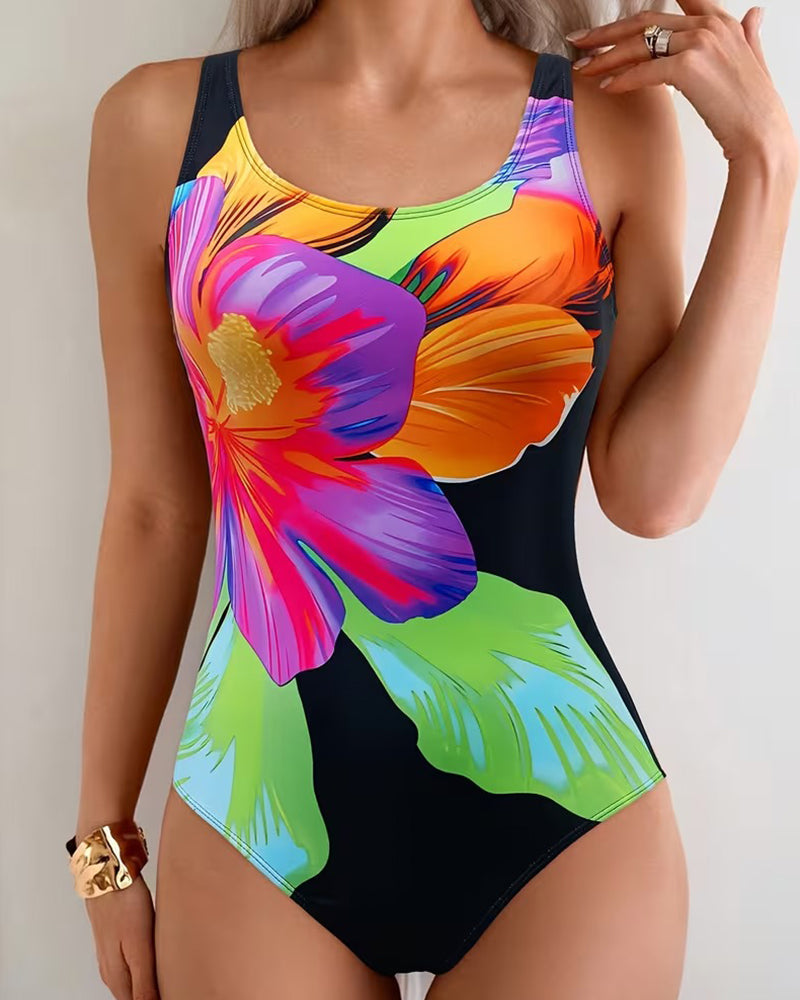 Maillot De Bain Confortable Imprimé Une-Pièce