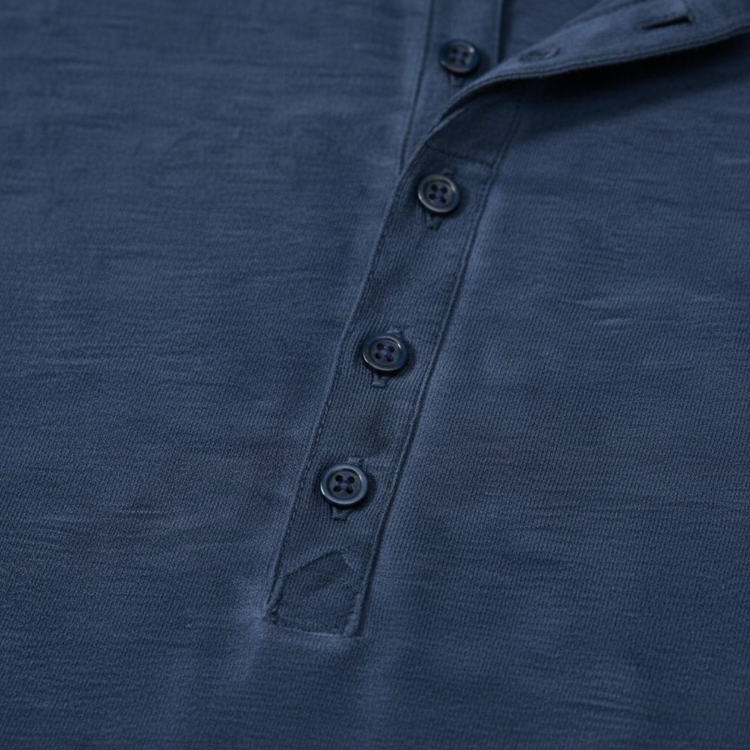 La Chemise Henley à Manches Longues pour Homme de Sheffield - Haut en Coton Moderne