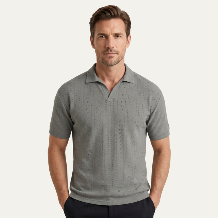 Le polo en tricot texturé pour homme Brookhurst
