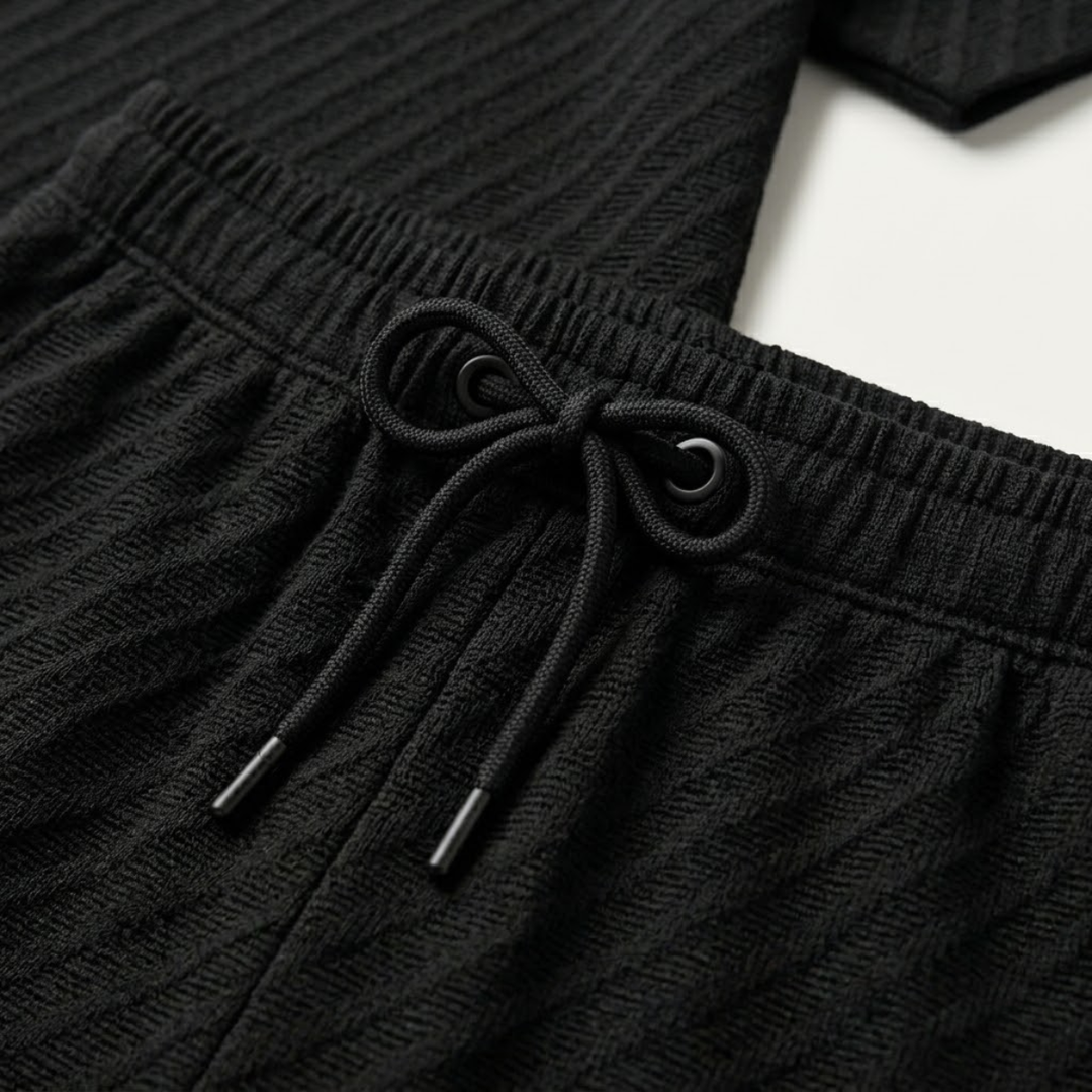 Le Set Polo &amp; Shorts Jacquard d&