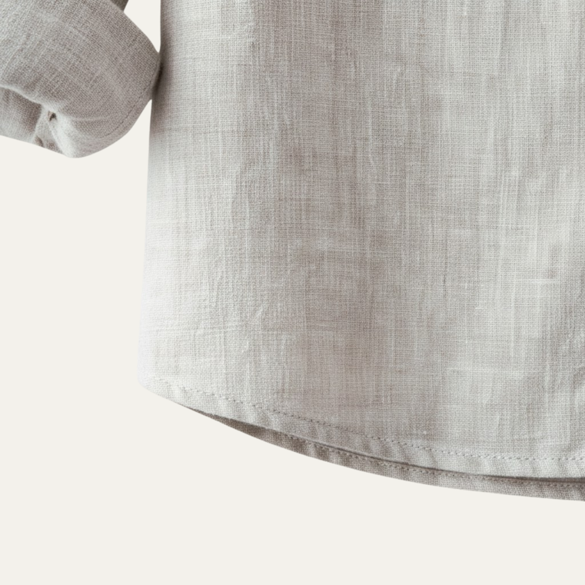 La chemise en lin vintage à col rond fin pour homme de Brookfield Lane