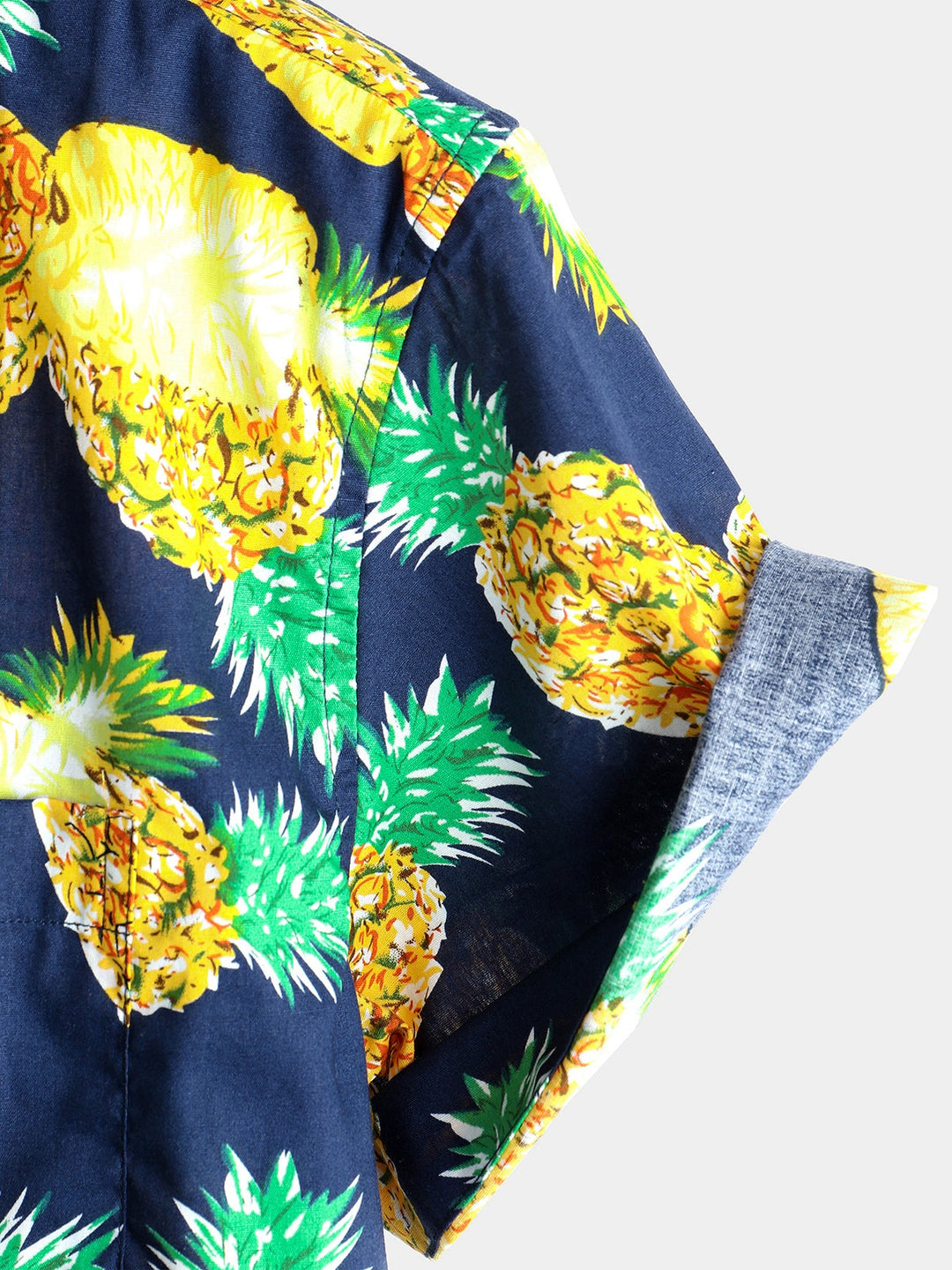 Chemises en coton ananas à manches courtes pour hommes