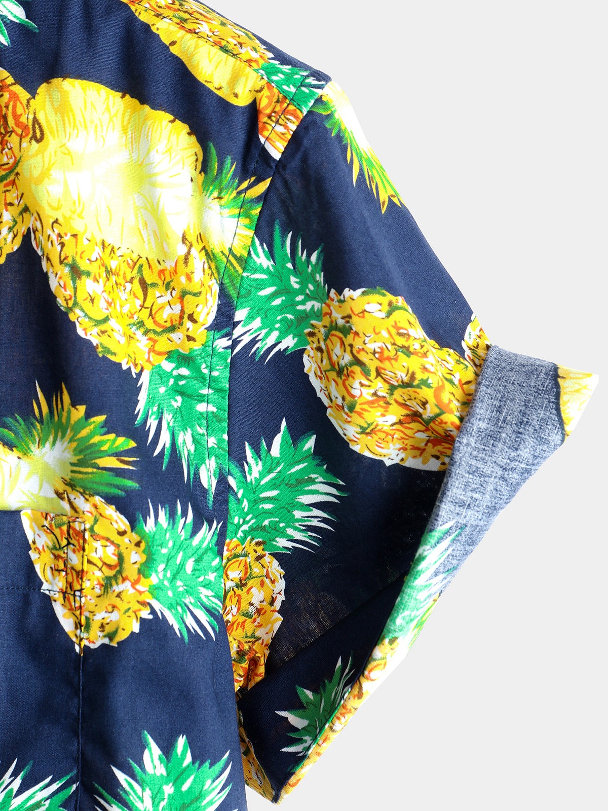 Chemises en coton ananas à manches courtes pour hommes